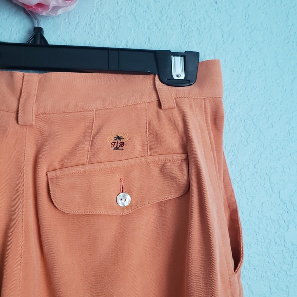 Vintage Tommy Bahama Orange Silk Shorts - Picture 5 of 6